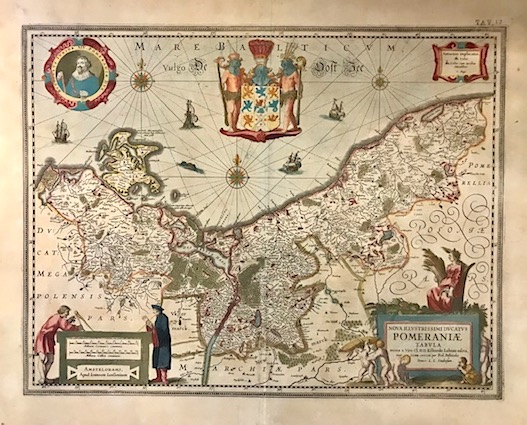 Mercator Gerard - Hondius Jodocus Nova illustrissimi Ducatus Pomeraniae tabula... 1638 Amsterdam